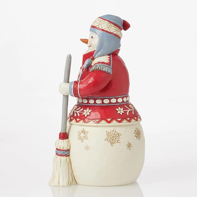 Jim Shore Heartwood Creek Nordic Noel - Snowman with Broom