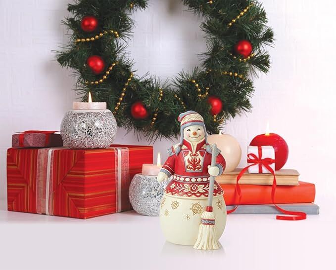 Jim Shore Heartwood Creek Nordic Noel - Snowman with Broom