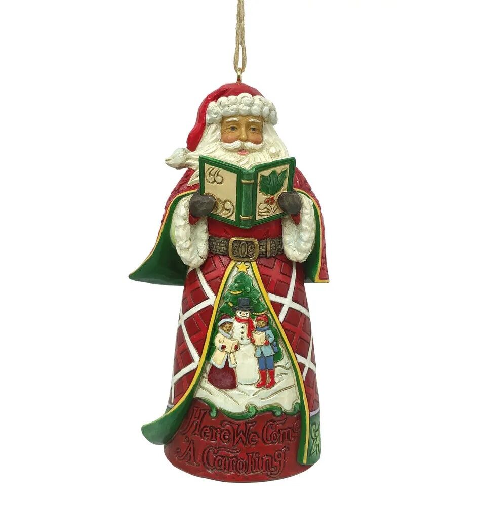 Jim Shore Heartwood Creek - Caroling Santa Hanging Ornament