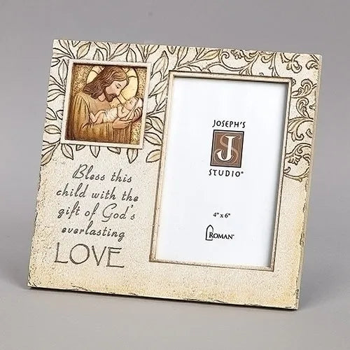 Joseph's Studio Baptism/Christening Photo Frame - Jesus Loves Me 4x6inch