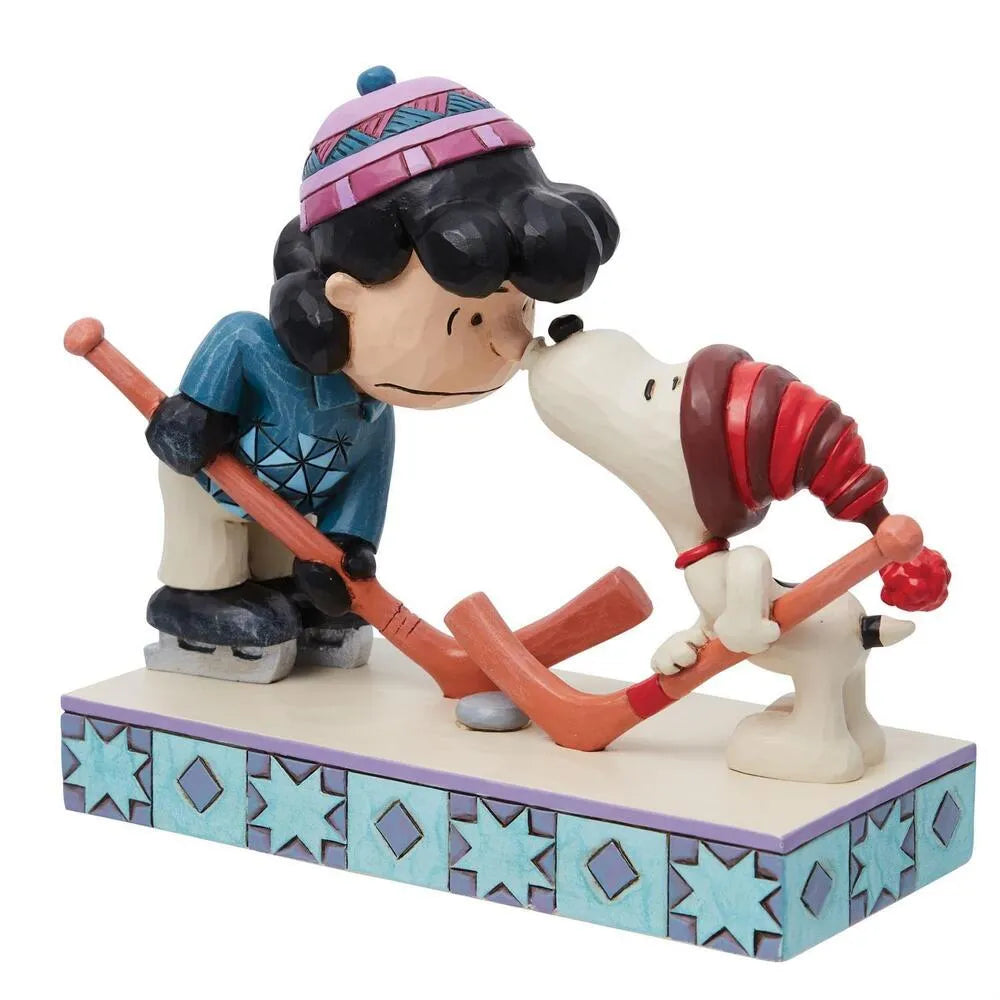 Peanuts by Jim Shore - Snoopy & Lucy Playing Hockey
