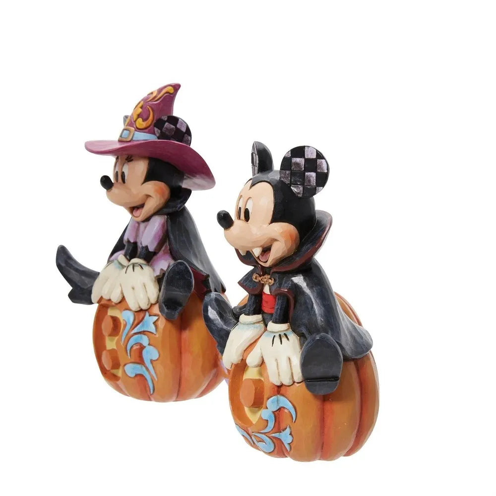 Jim Shore Disney Traditions - Mickey And Minnie Halloween - Cutest Pumpkins in the Patch