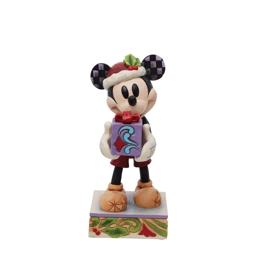 Jim Shore Disney Traditions - Mickey Secret Santa Christmas Figurine