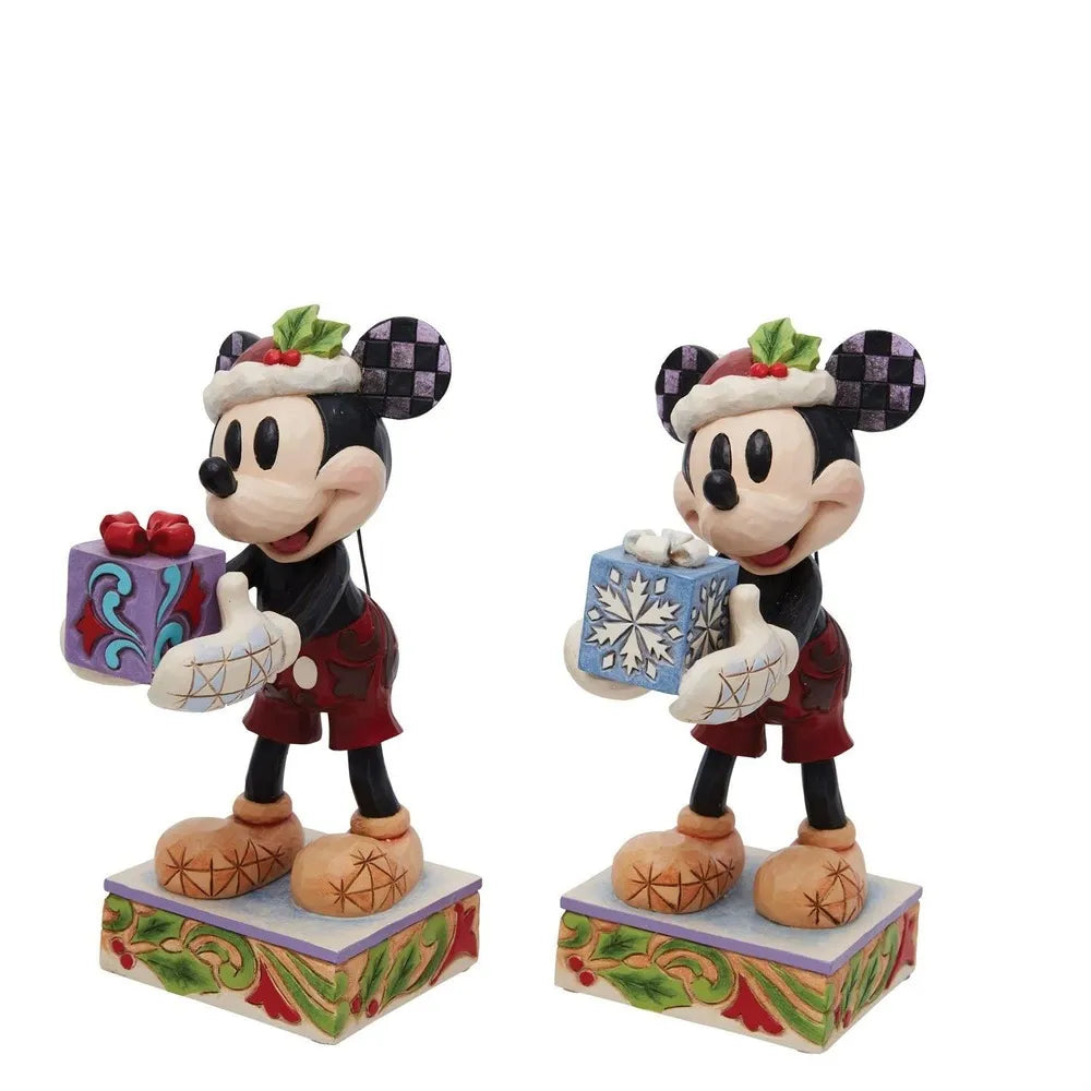 Jim Shore Disney Traditions - Mickey Secret Santa Christmas Figurine
