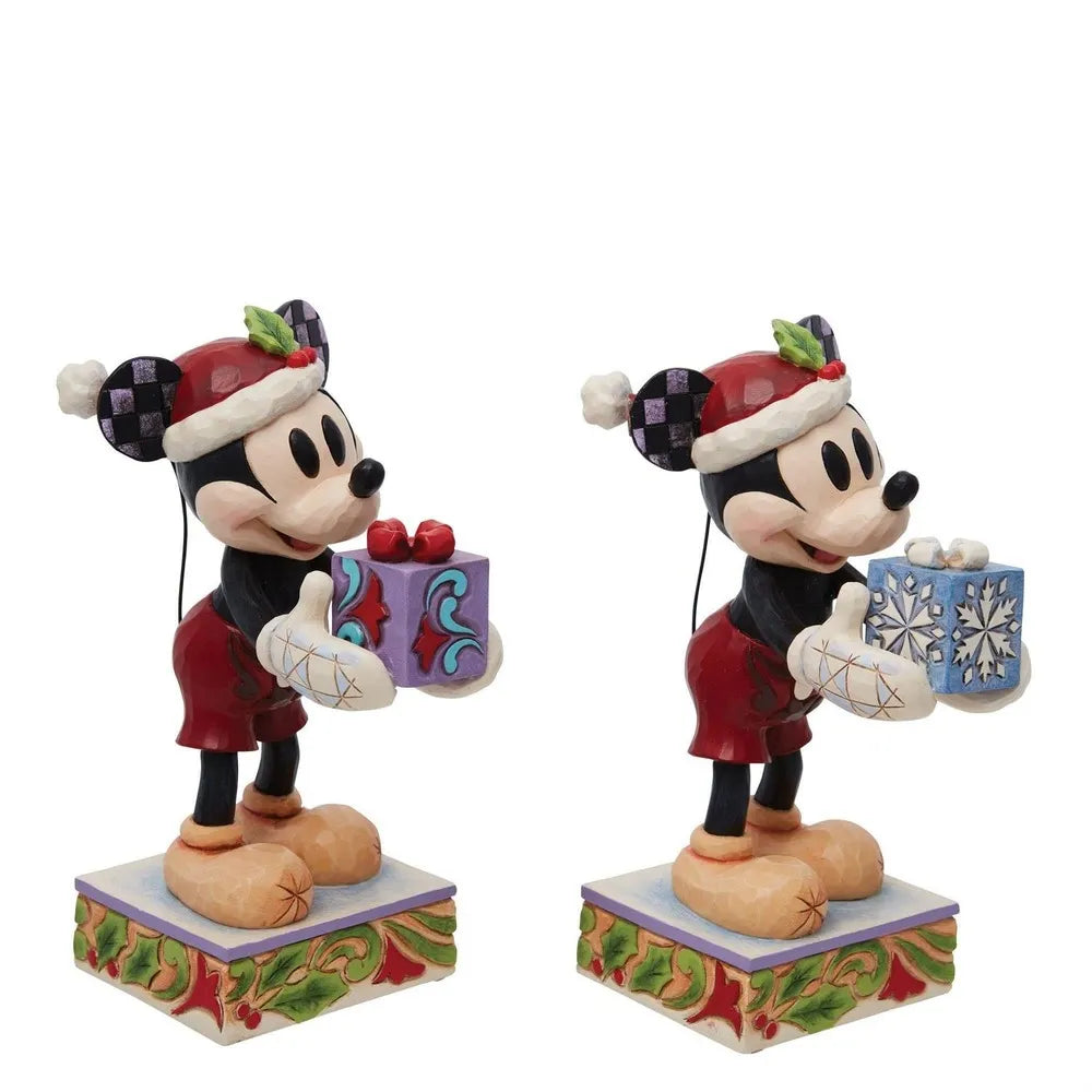 Jim Shore Disney Traditions - Mickey Secret Santa Christmas Figurine