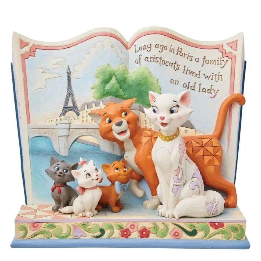Jim Shore Disney Traditions - The Aristocats - Long Ago In Paris Storybook