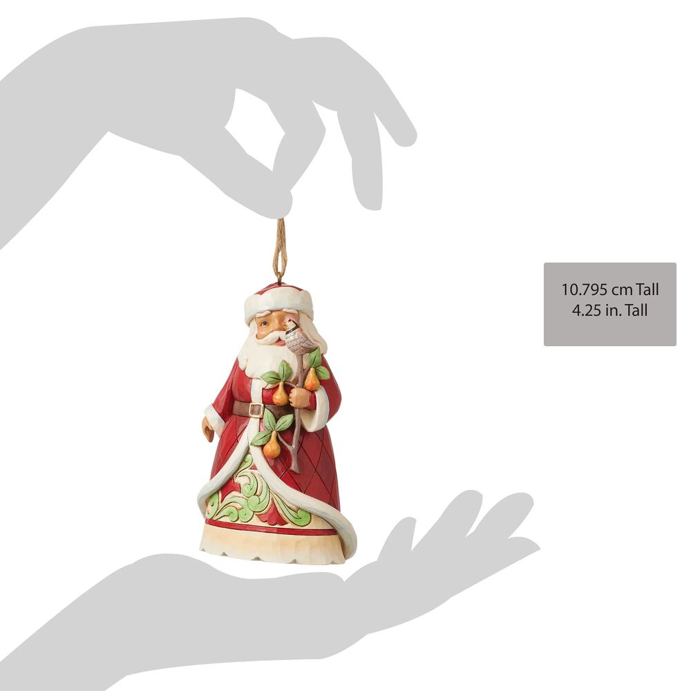 Jim Shore Heartwood Creek Worldwide Event Santa - Santa with Pear Tree Hanging Ornament