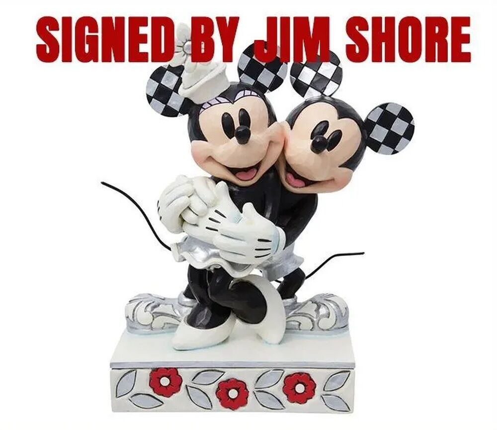 Jim Shore Disney Traditions D100 Special Edition Minnie and Mickey (Signed by Jim Shore)