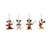 Jim Shore Disney Traditions - Mickey Through the Years Hanging Ornaments Set of 4