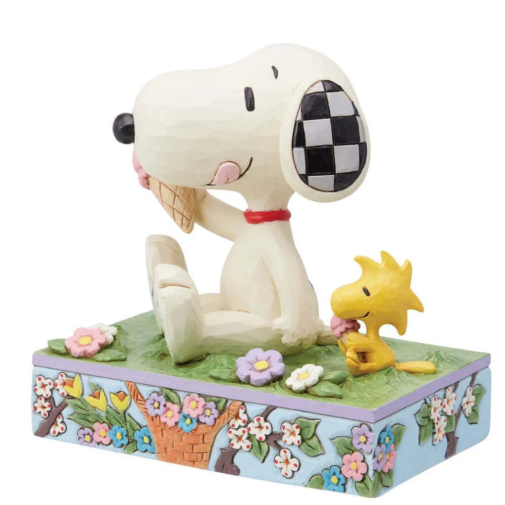 Peanuts by Jim Shore - Snoopy & Woodstock Eating Icecream