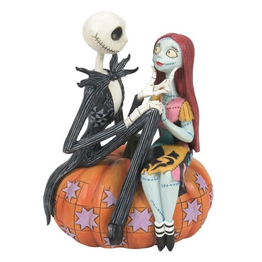 Jim Shore Disney Traditions - Jack & Sally on Pumpkin