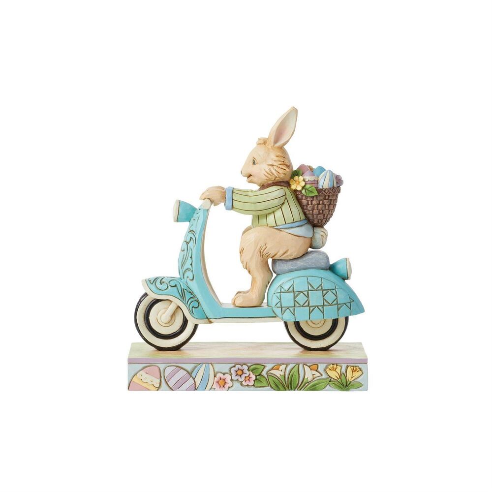 Jim Shore Heartwood Creek - Easter Bunny on Scooter