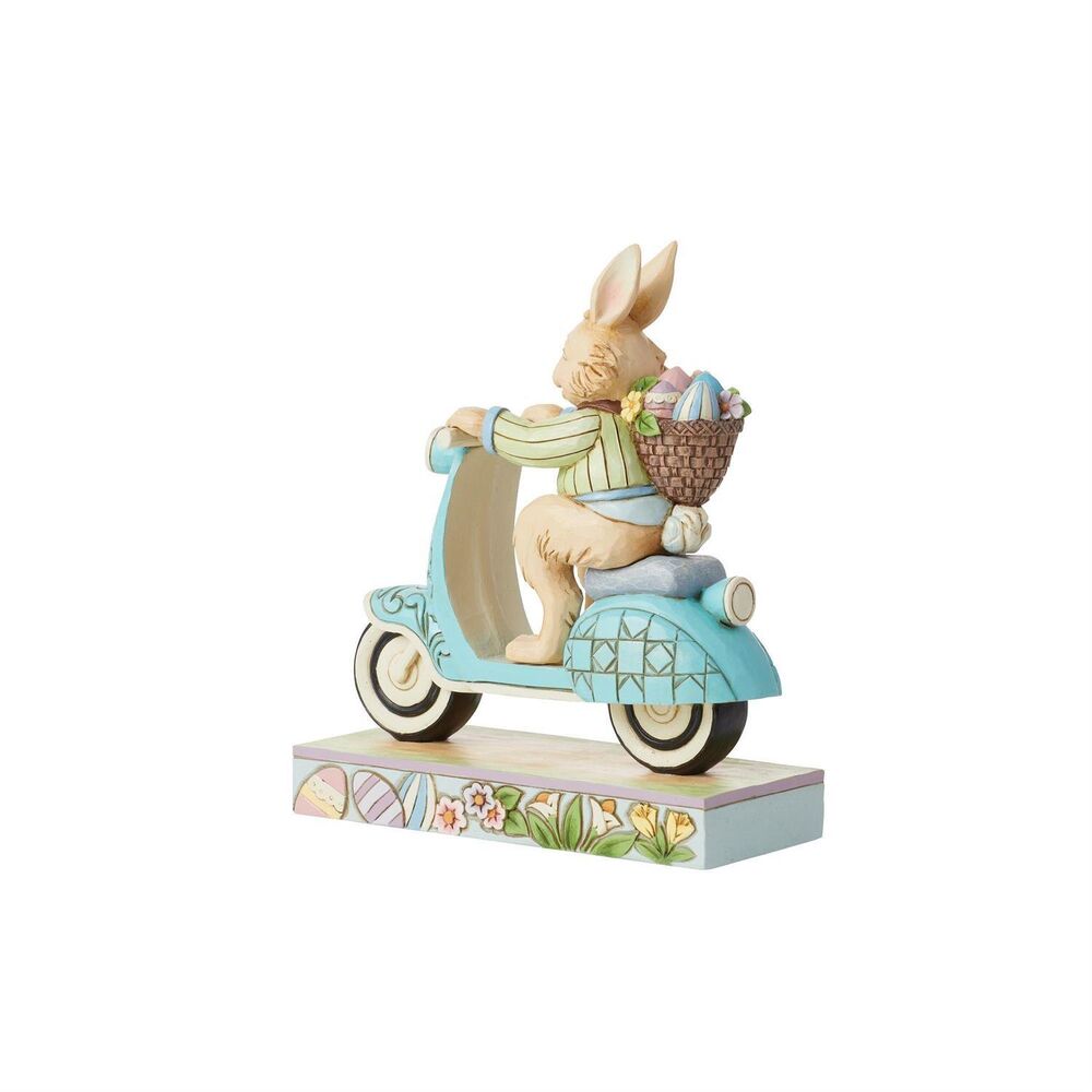 Jim Shore Heartwood Creek - Easter Bunny on Scooter