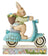 Jim Shore Heartwood Creek - Easter Bunny on Scooter