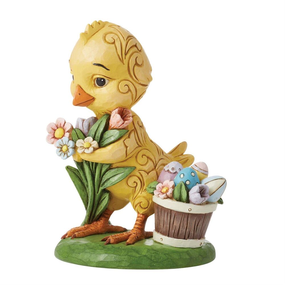 Jim Shore Heartwood Creek - Chick with Flowers