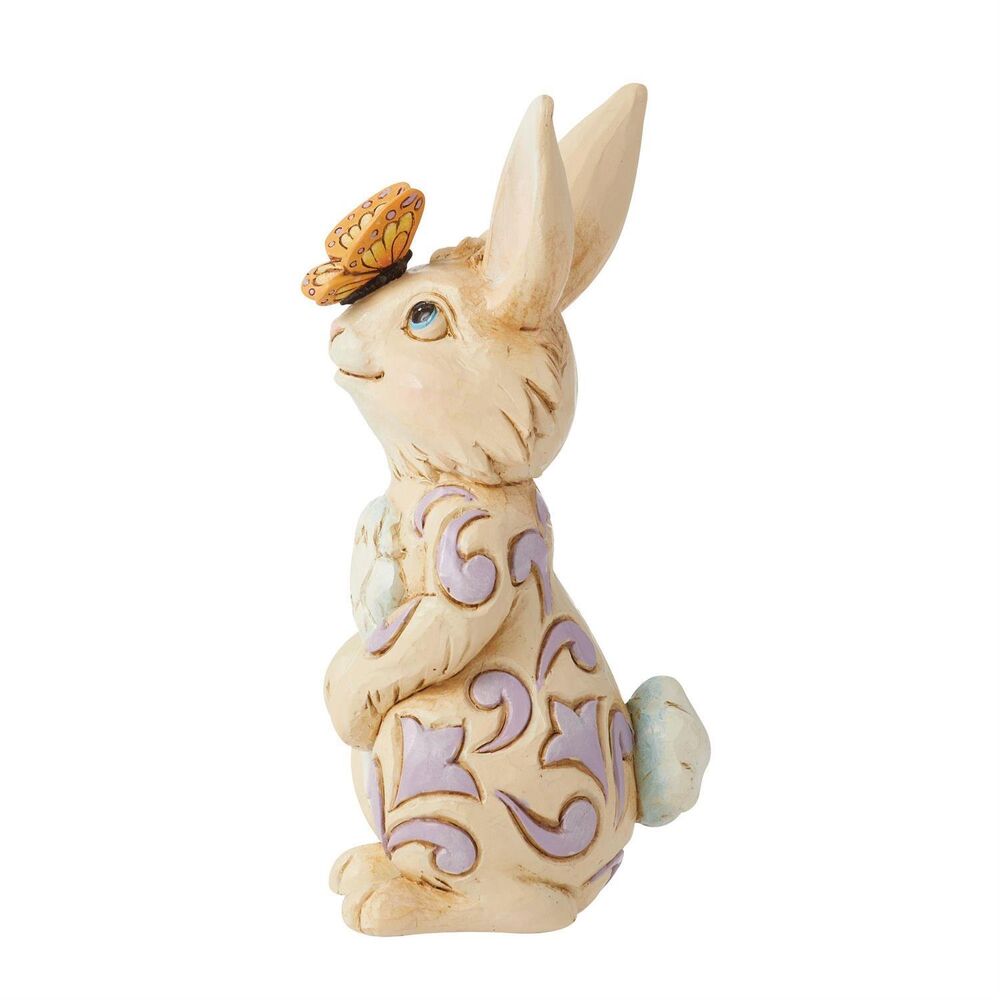 Jim Shore Heartwood Creek - Easter Bunny with Butterfly Mini Figurine