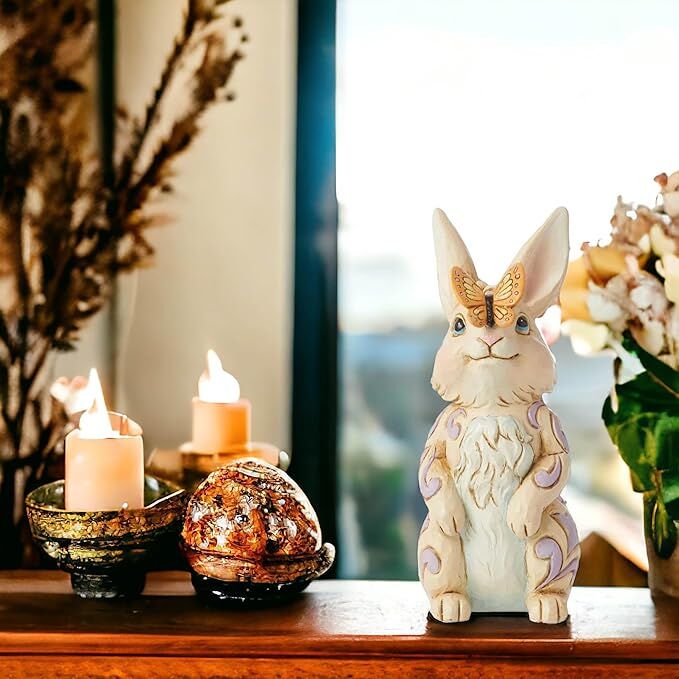 Jim Shore Heartwood Creek - Easter Bunny with Butterfly Mini Figurine