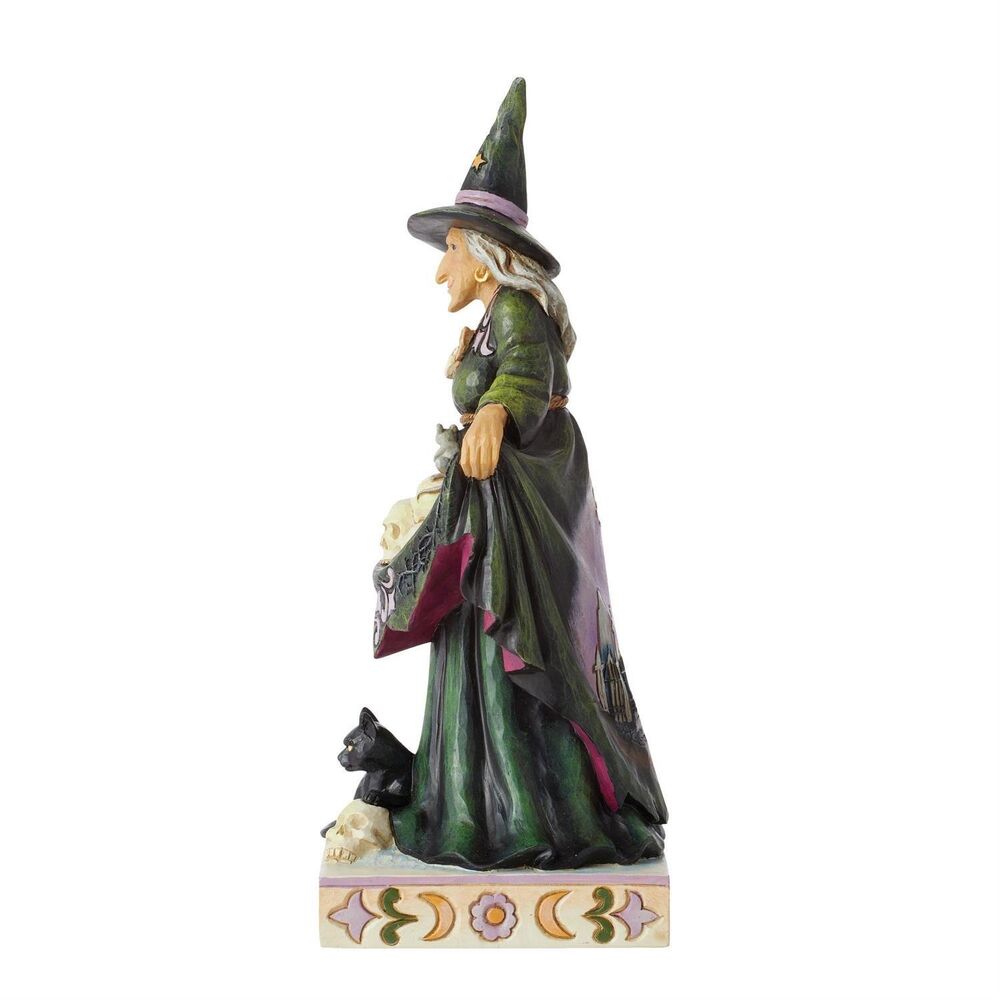 Jim Shore Heartwood Creek Halloween - Scary Witch with Skulls Skirt