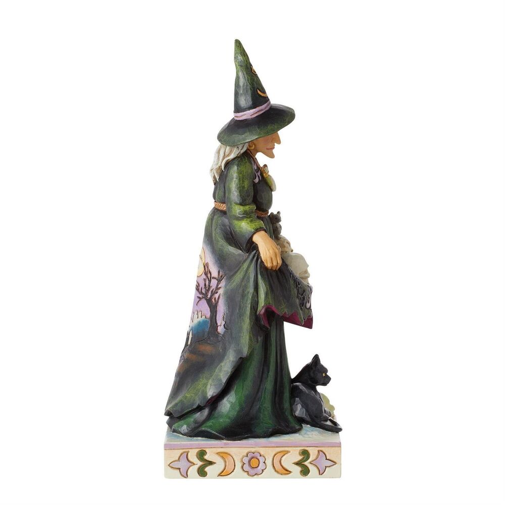 Jim Shore Heartwood Creek Halloween - Scary Witch with Skulls Skirt