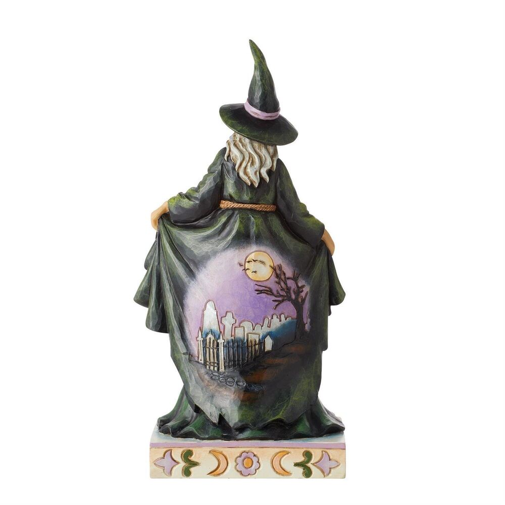 Jim Shore Heartwood Creek Halloween - Scary Witch with Skulls Skirt