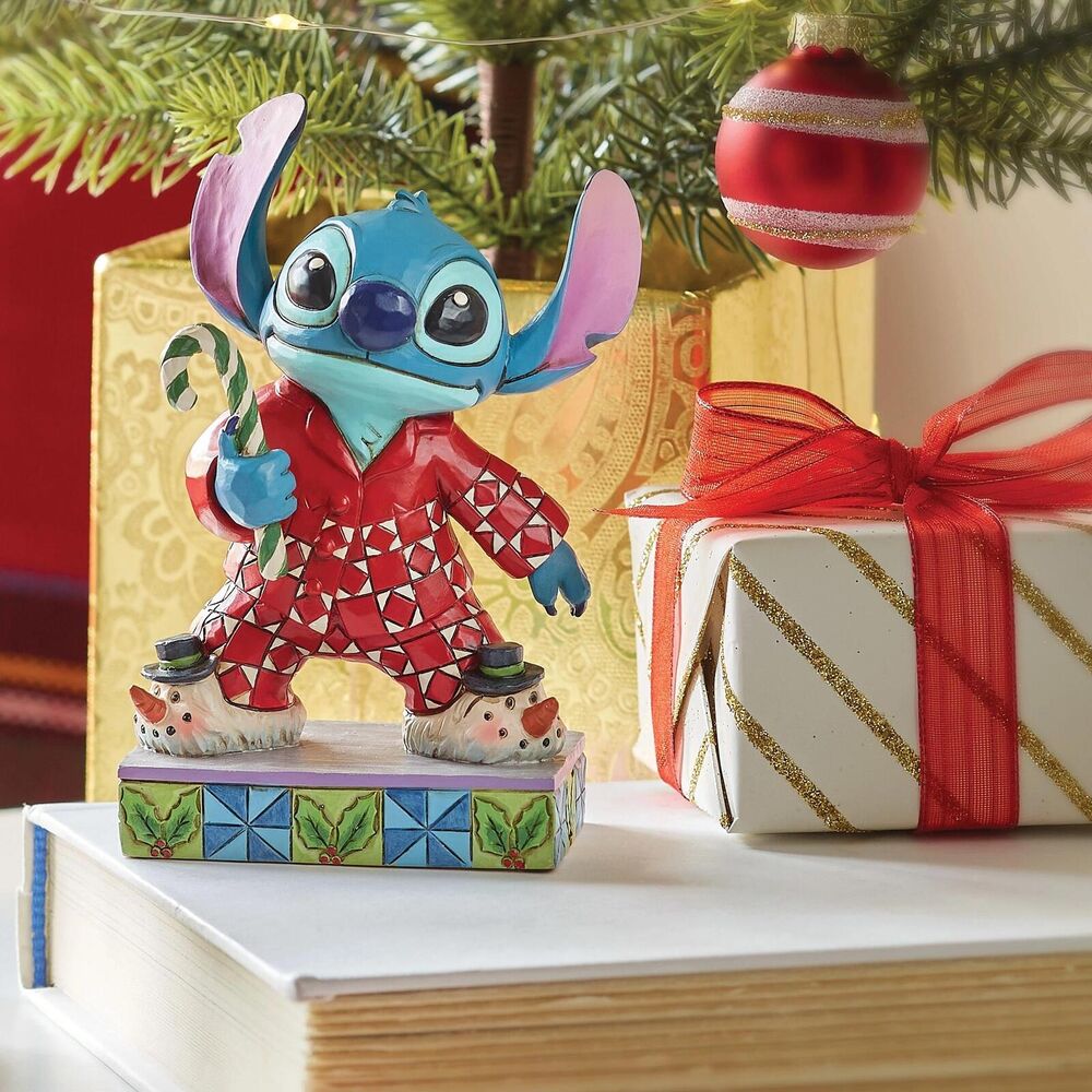 Jim Shore Disney Traditions - Stitch in Christmas PJs