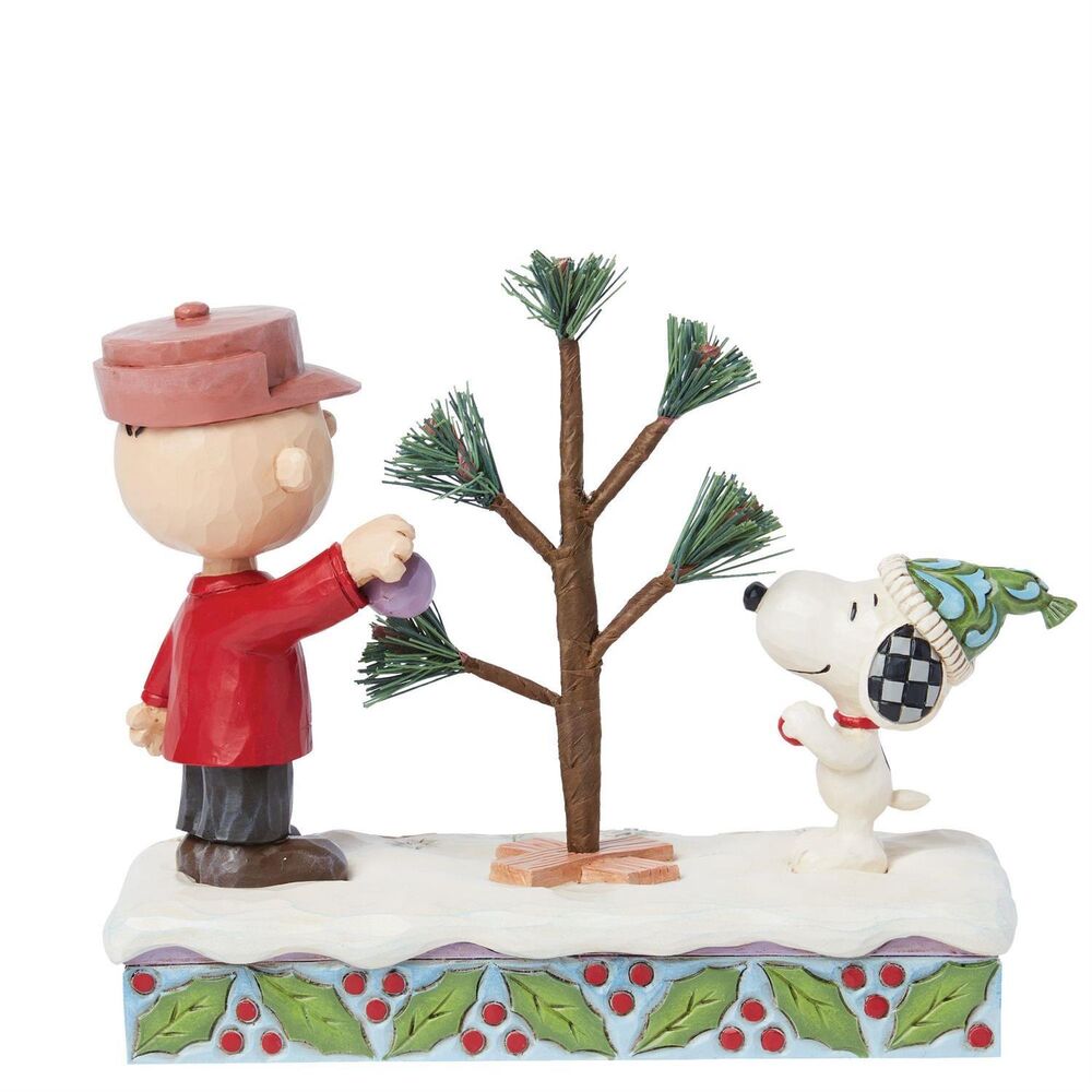 Peanuts by Jim Shore - Snoopy & Charlie Brown with Tree