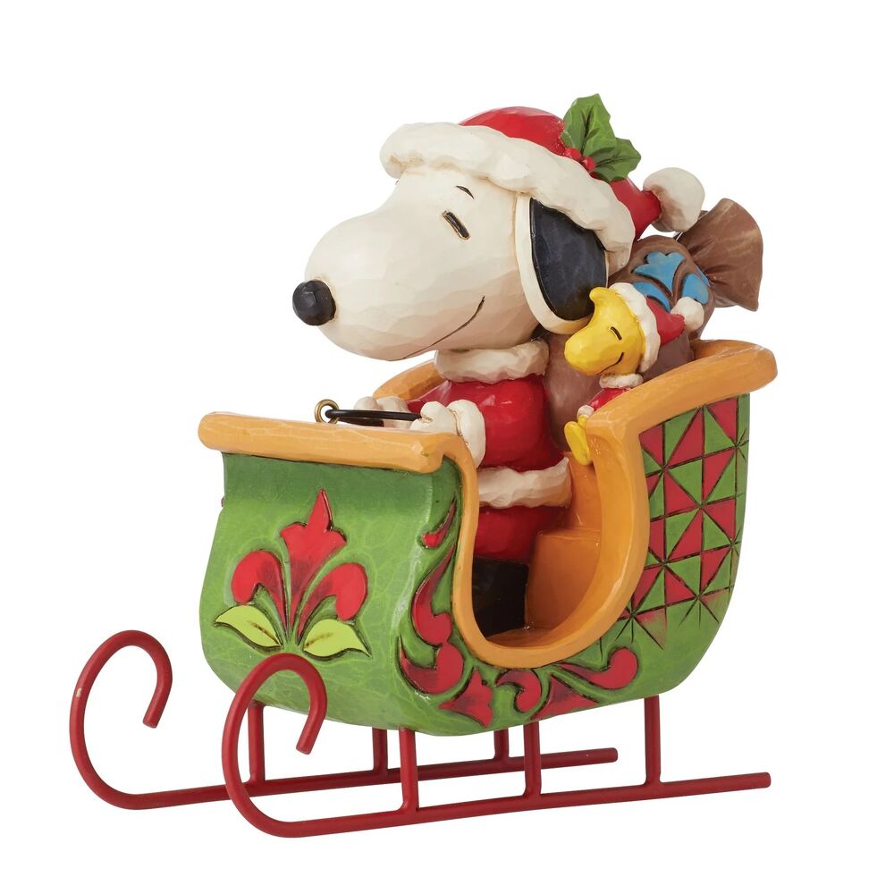 Peanuts by Jim Shore - Snoopy & Woodstock in Sleigh