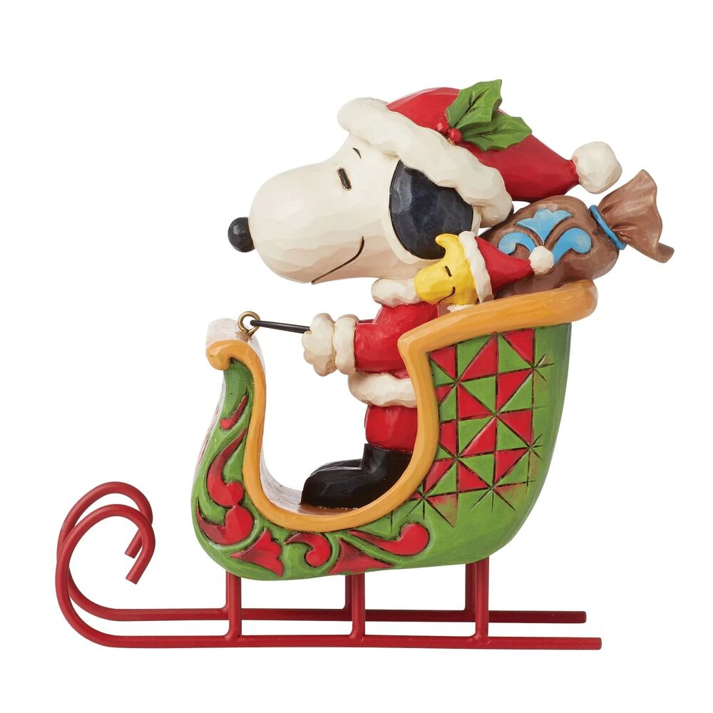 Peanuts by Jim Shore - Snoopy & Woodstock in Sleigh