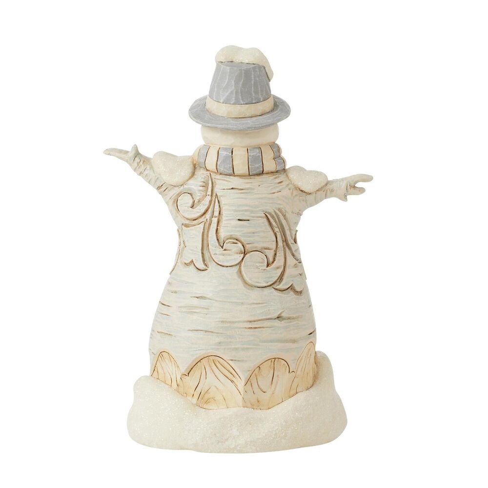 Jim Shore Heartwood Creek White Woodland - Carved Snowman in Top Hat