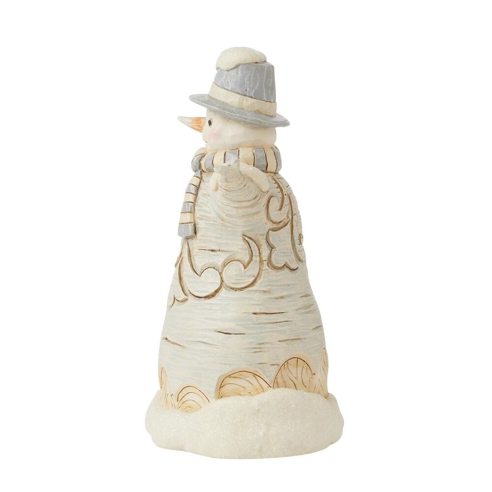 Jim Shore Heartwood Creek White Woodland - Carved Snowman in Top Hat