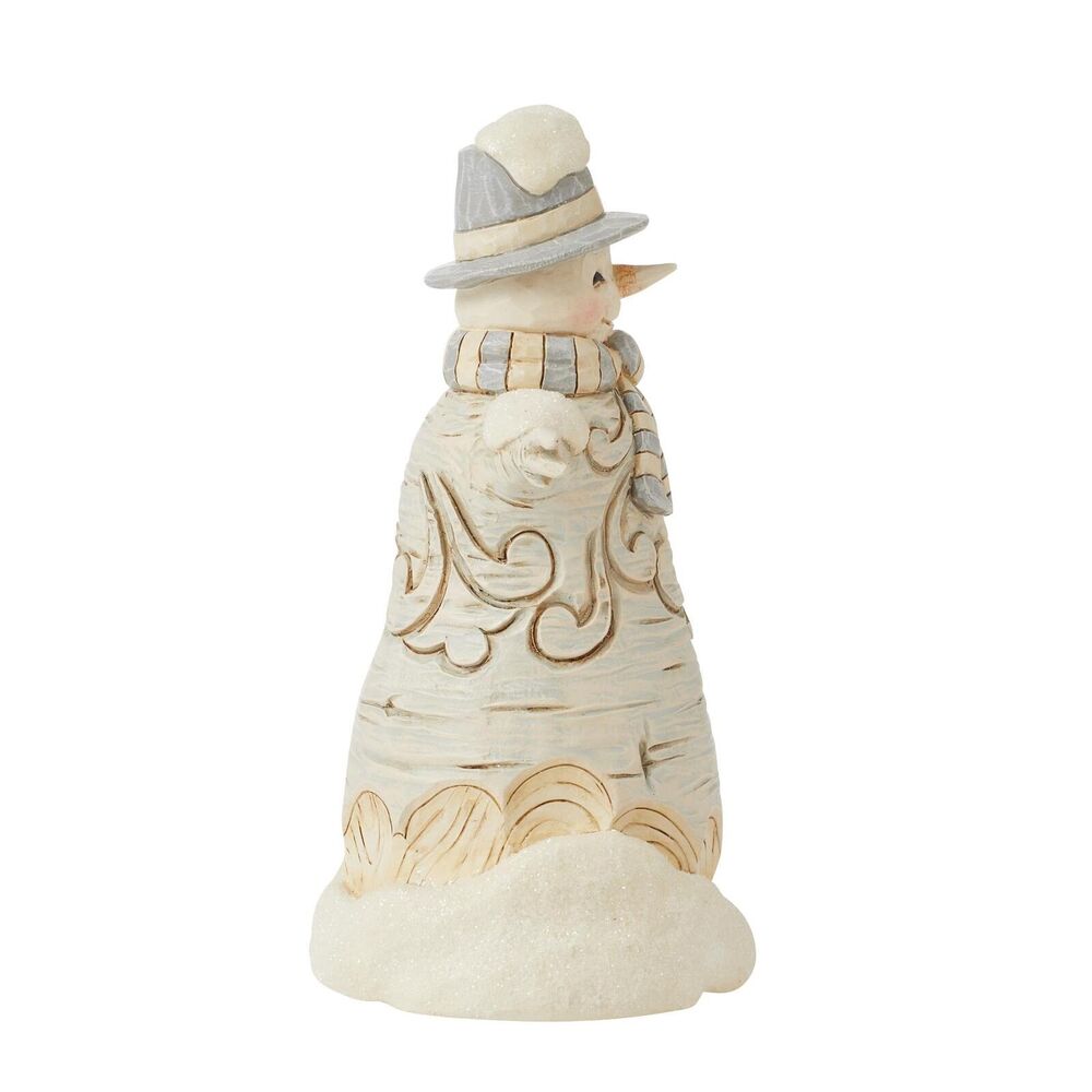 Jim Shore Heartwood Creek White Woodland - Carved Snowman in Top Hat