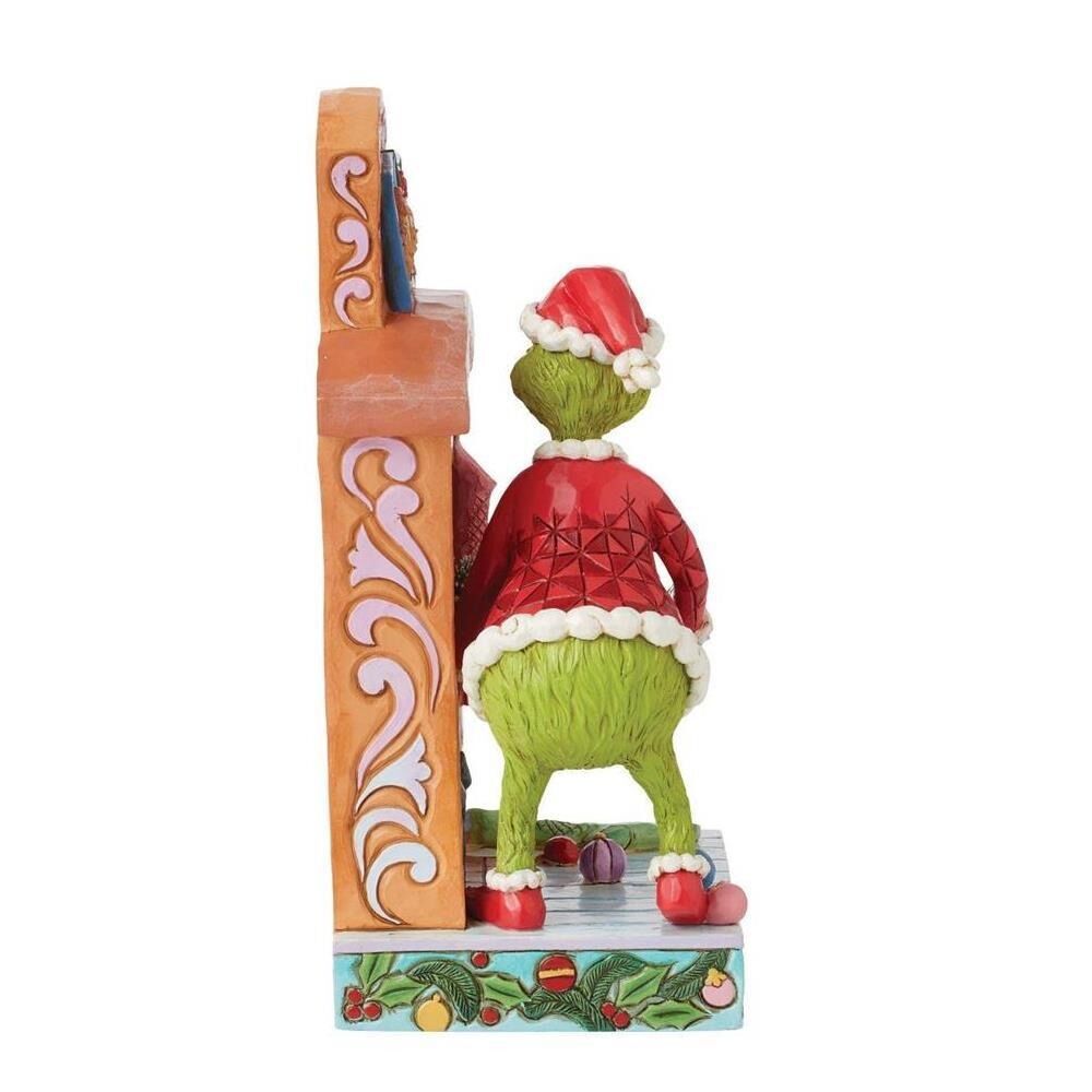 Dr Seuss The Grinch by Jim Shore - Grinch Pushing Tree Up Fireplace