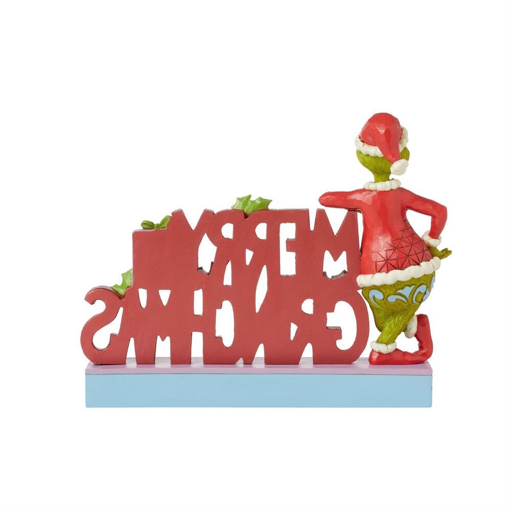Dr Seuss The Grinch by Jim Shore - "Merry Grinchmas" Word