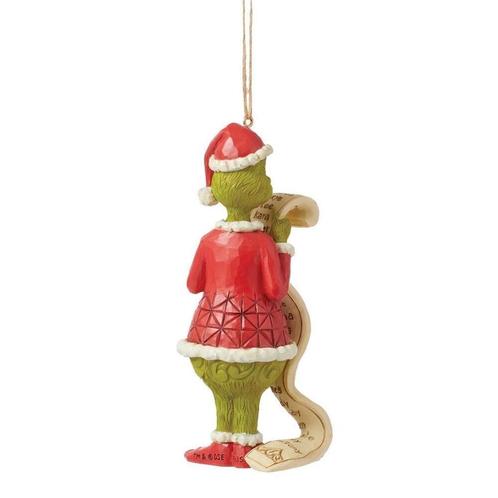 Dr Seuss The Grinch by Jim Shore - Grinch Holding List 2024 Hanging Ornament