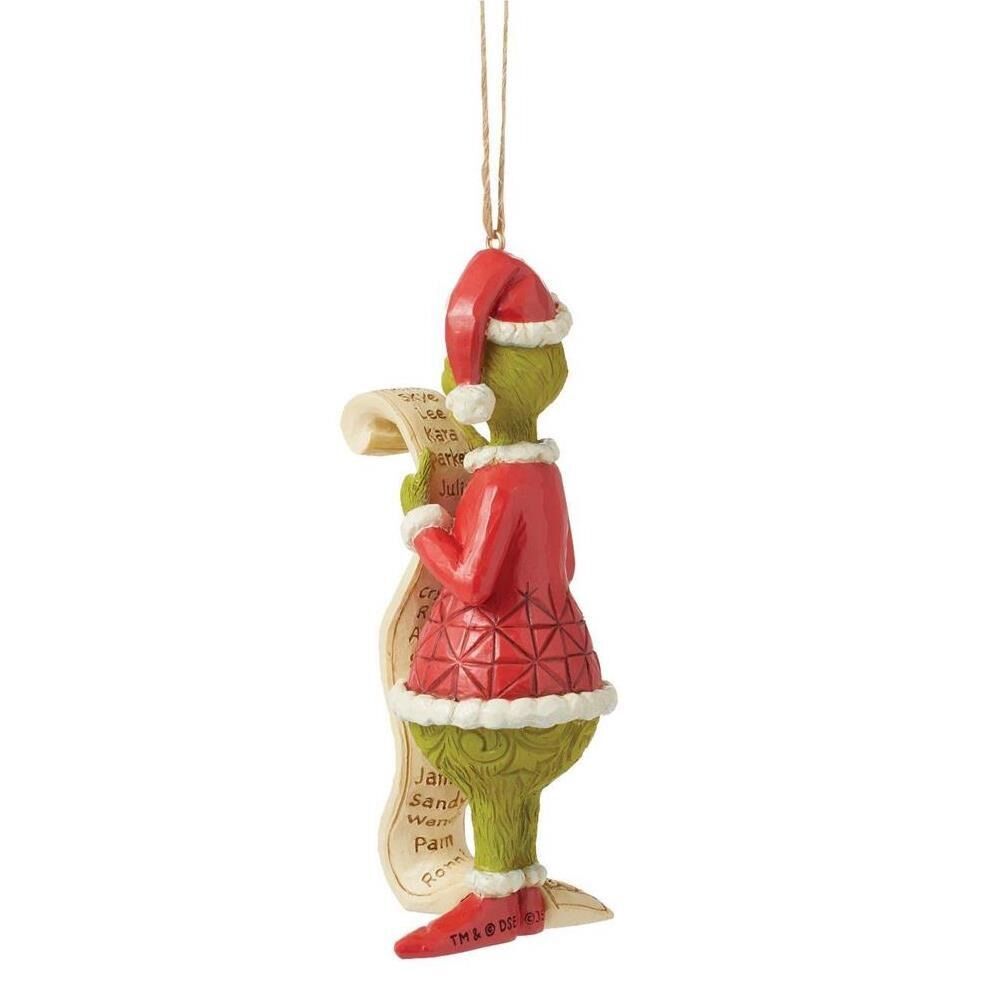 Dr Seuss The Grinch by Jim Shore - Grinch Holding List 2024 Hanging Ornament