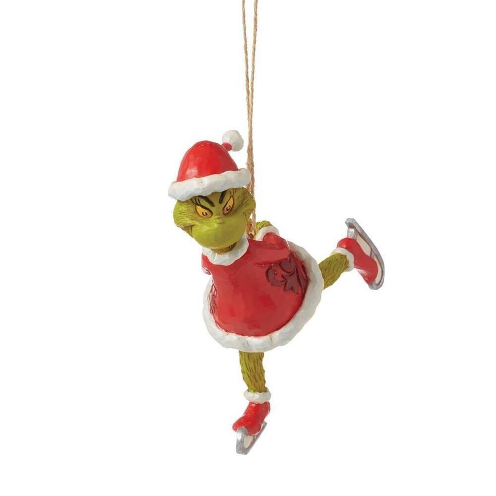 Dr Seuss The Grinch by Jim Shore - Grinch Ice Skating Hanging Ornament