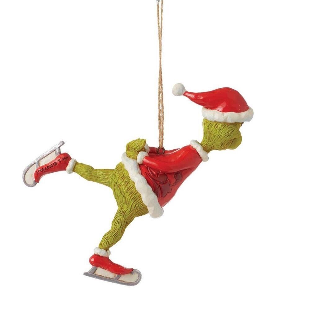 Dr Seuss The Grinch by Jim Shore - Grinch Ice Skating Hanging Ornament