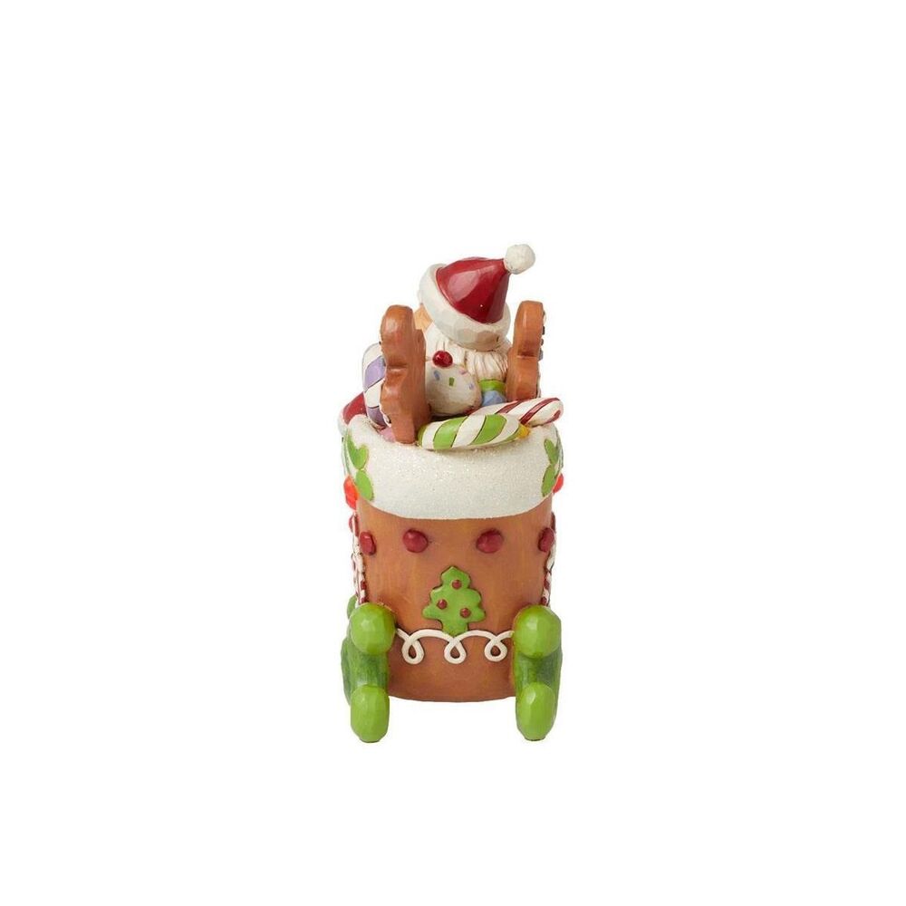 Jim Shore Heartwood Creek Gingerbread Christmas - Santa in LED Gingerbread Sleigh
