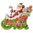 Jim Shore Heartwood Creek Gingerbread Christmas - Santa in LED Gingerbread Sleigh