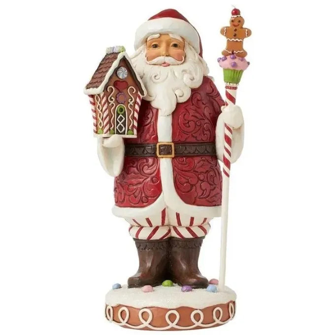 Jim Shore Heartwood Creek Gingerbread Christmas - Gingerbread Santa with Staff