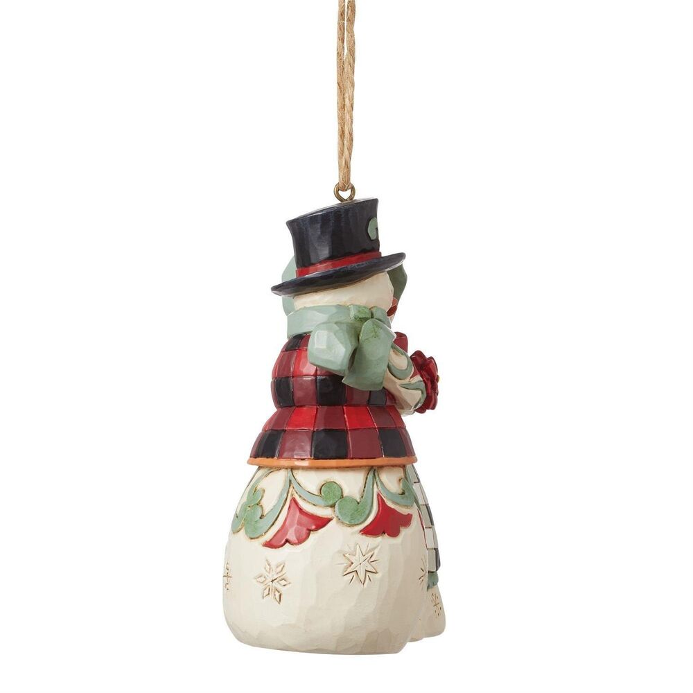 Jim Shore Heartwood Creek Highland Glen - Mr & Mrs Snowman Hanging Ornament
