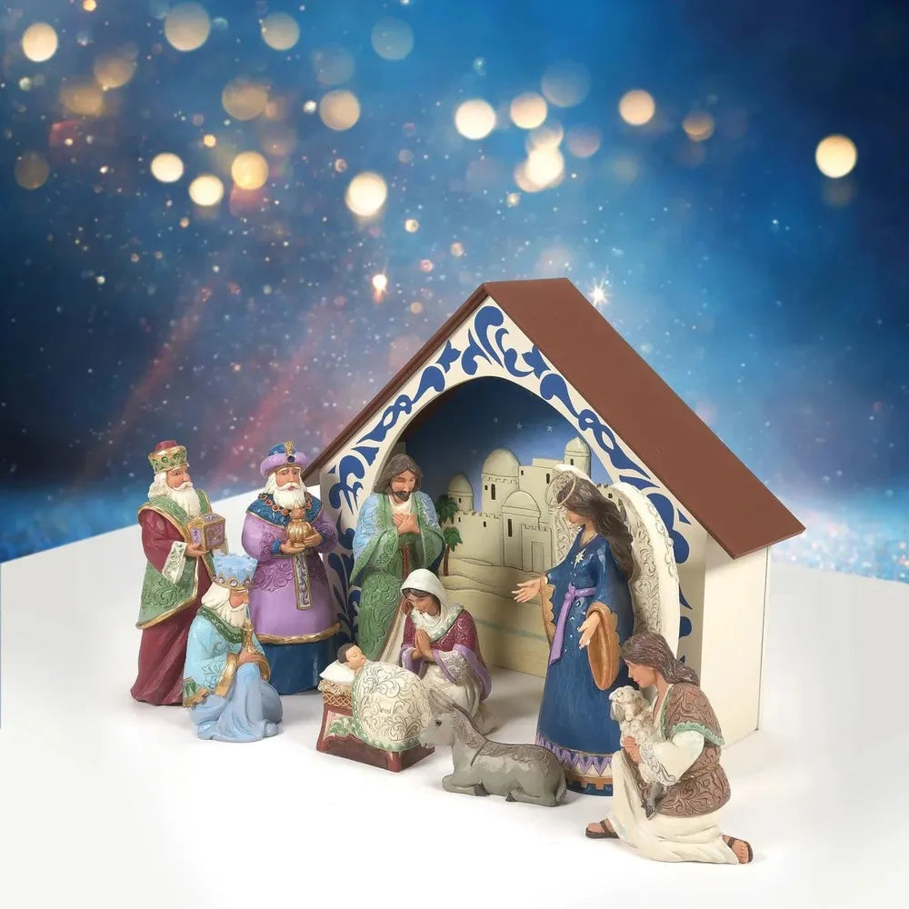 Jim Shore Heartwood Creek - Nativity Figurines 10pc Set 28cm