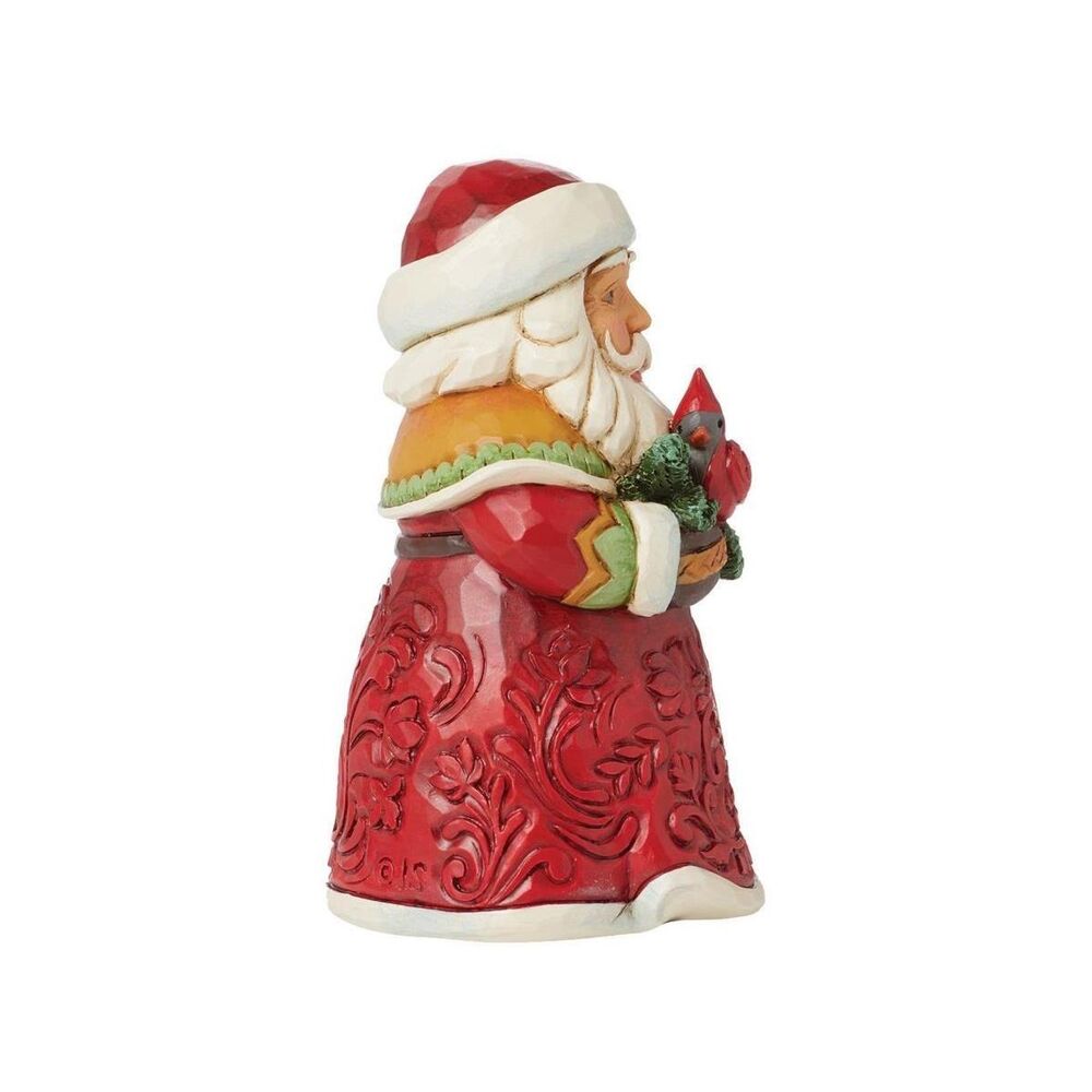 Jim Shore Heartwood Creek - Santa with Cardinal Mini Figurine