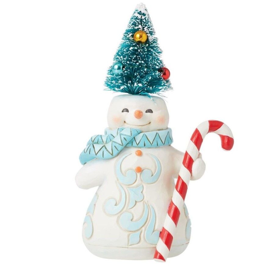 Jim Shore Heartwood Creek - Snowman with Sisal Tree Hat Pint Sized Figurine