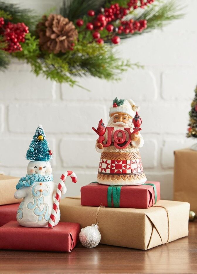 Jim Shore Heartwood Creek - Snowman with Sisal Tree Hat Pint Sized Figurine