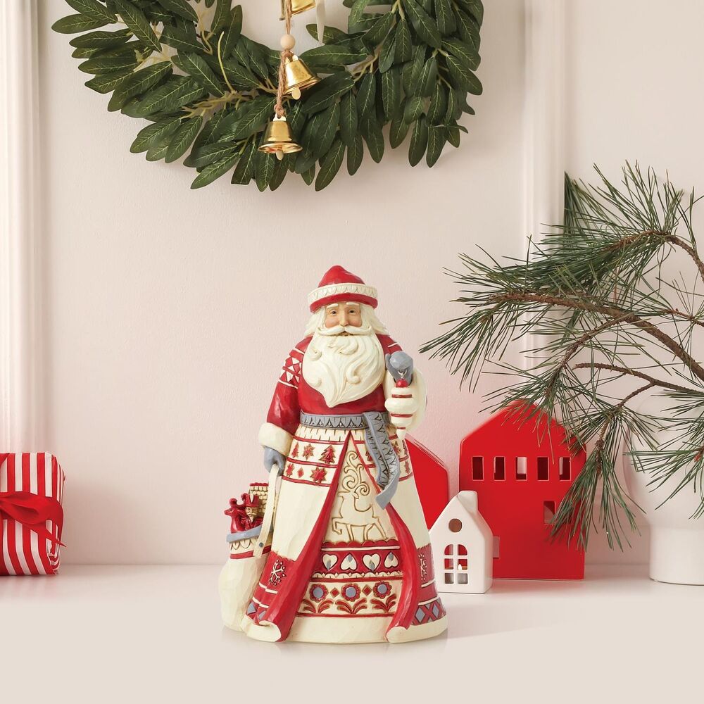 Jim Shore Heartwood Creek Nordic Noel - Santa with Toy Bag