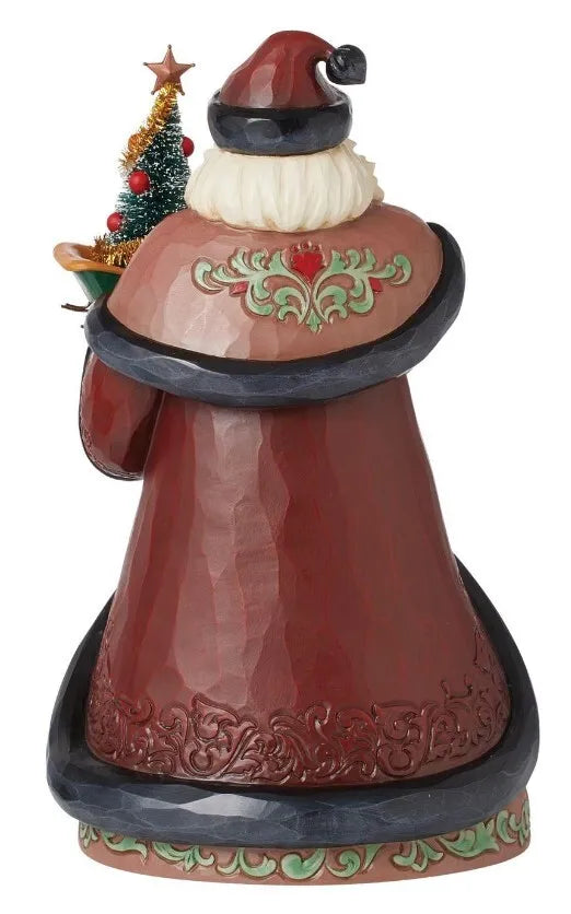 Jim Shore Heartwood Creek Holiday Manor - Santa Holding Sled