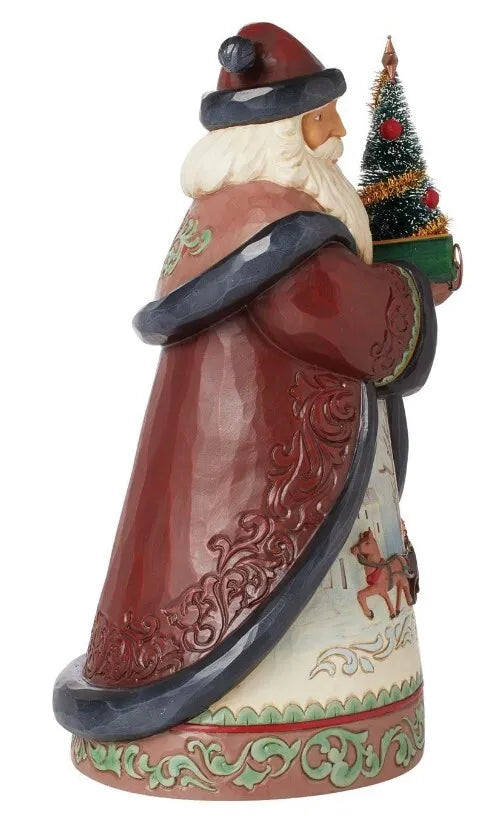 Jim Shore Heartwood Creek Holiday Manor - Santa Holding Sled