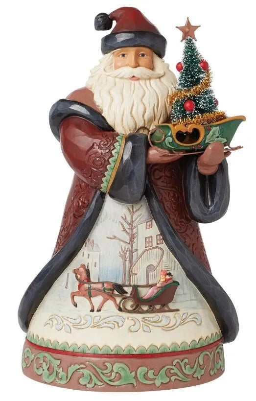 Jim Shore Heartwood Creek Holiday Manor - Santa Holding Sled