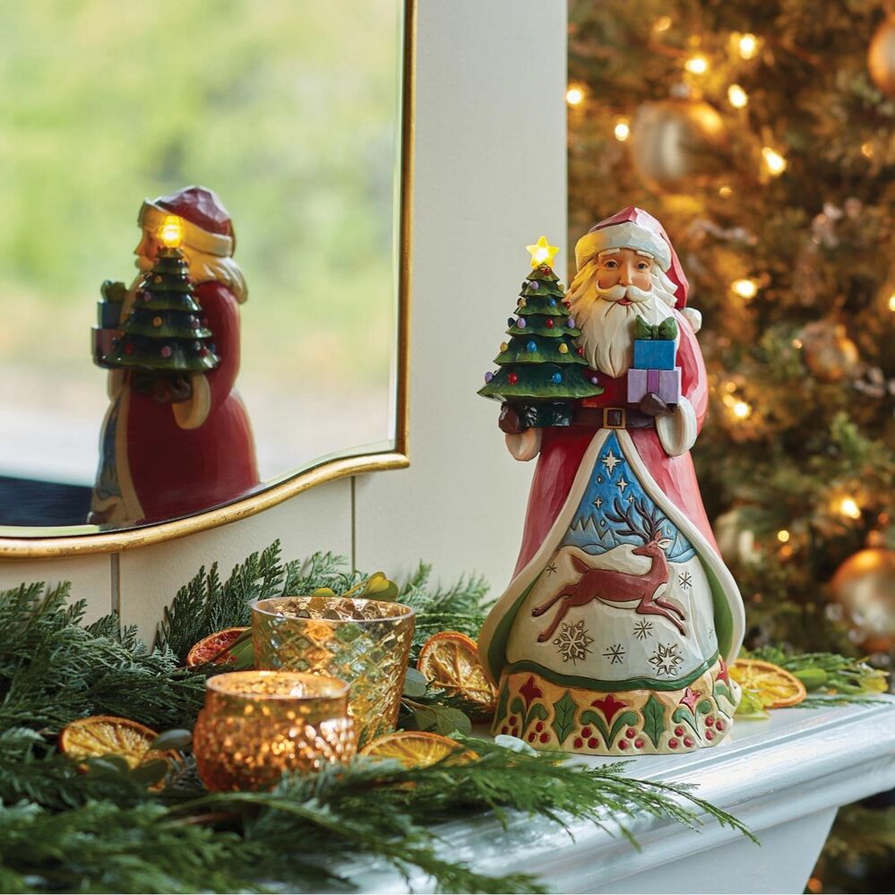 Jim Shore Heartwood Creek - Santa Vintage LED Tree